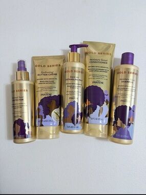 Pantene Gold Series Argan Oil Shampoo Conditioner Heat Protector & Butter Creme